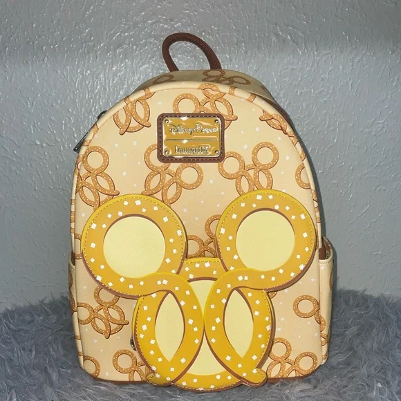 Loungefly Disney Parks Mickey Mouse Pretzel Backpack - Picture 1 of 5